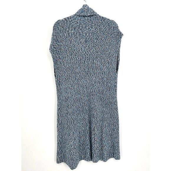 CABI Blue Knit Short Sleeve Duster Open Cardigan Cozy Sweater Size Small - Picture 3 of 7